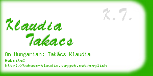 klaudia takacs business card